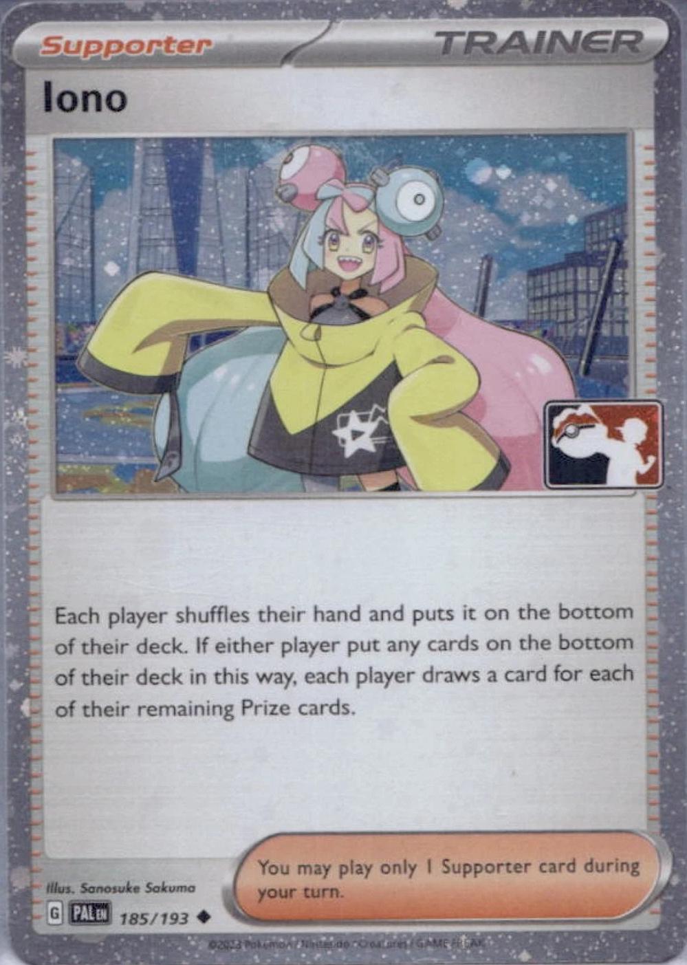 Paldea Evolved Iono [Prize-Pack-Cosmos-Holo] Pokémon card